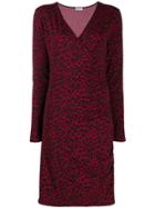 Liu Jo Leopard Print Midi Dress - Red