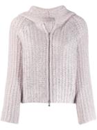 D.exterior Chunky Knit Jacket - Pink
