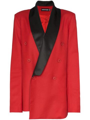 House Of Holland X Woolmark Contrast Collar Double-breasted Blazer