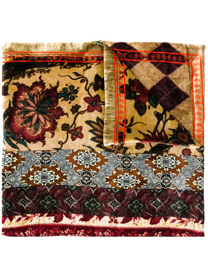 Pierre-louis Mascia Floral Embroidered Scarf - Multicolour