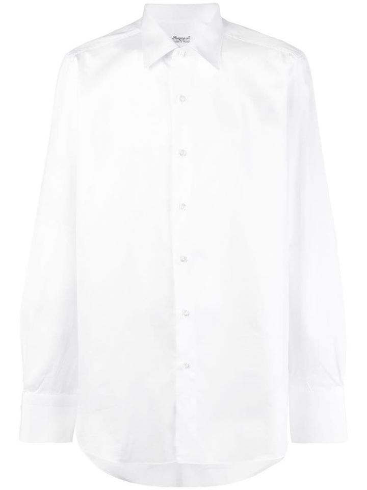 Finamore 1925 Napoli Basic Plain Shirt - White