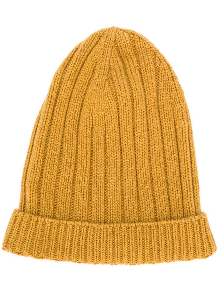 Holland & Holland Cashmere Knited Beanie - Yellow