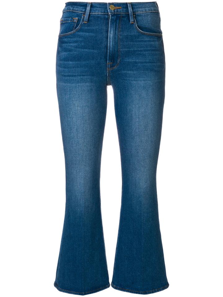 Frame Denim Slim-fit Cropped Jeans - Blue