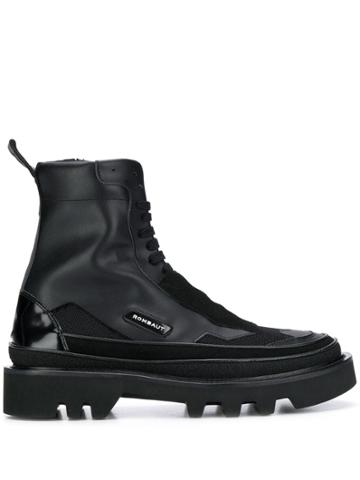 Rombaut Leather Lace-up Boots - Black