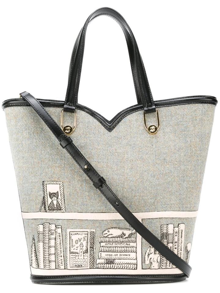 Olympia Le-tan Printed Shopper Tote, Women's, Grey
