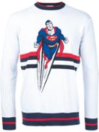 Iceberg - Superman Motif Jumper - Men - Cotton - L, White, Cotton