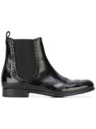 Dolce & Gabbana Brogue Chelsea Boots - Black