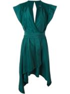 Isabel Marant 'lief' Wrap Dress, Women's, Size: 40, Green, Cotton/silk