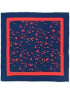 Macgraw Heart Print Neck Tie - Blue