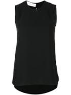 Victoria Victoria Beckham - Ruched Back Tank Top With Bow - Women - Silk/cotton/polyester/viscose - 8, Black, Silk/cotton/polyester/viscose
