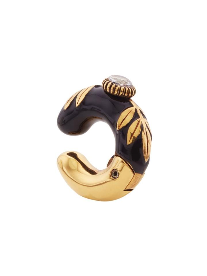 Fendi Embellished Ear Cuff - Black