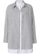 Juun.j Striped Fitted Shirt - White