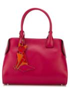 Tod S Cape Shoulder Bag, Women's, Pink/purple, Leather