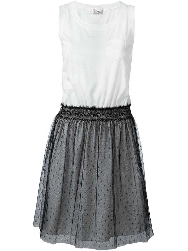 Red Valentino Sleeveless Dress, Women's, Size: M, Black, Cotton/polyamide