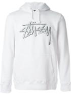 Stussy Stock Hood Sweatshirt, Men's, Size: S, White, Cotton/polyester