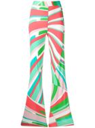 Emilio Pucci Shell Print Flared Trousers - Green