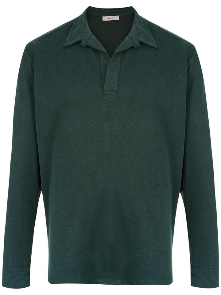 Egrey Long Sleeved Polo Shirt - Green