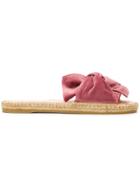 Manebi Monaco Espadrille Slides - Pink & Purple