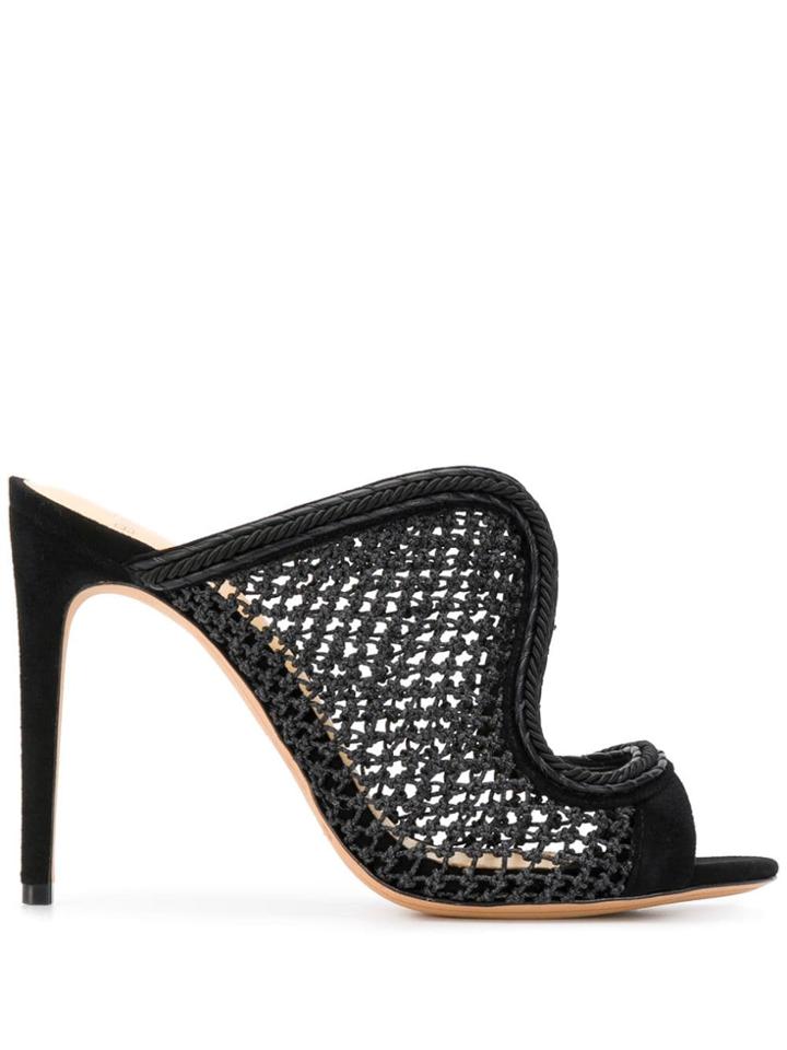 Alexandre Birman Rope Caged Sandals - Black