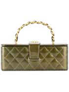 Chanel Pre-owned Quilted Cc Vanity Handbag - Green