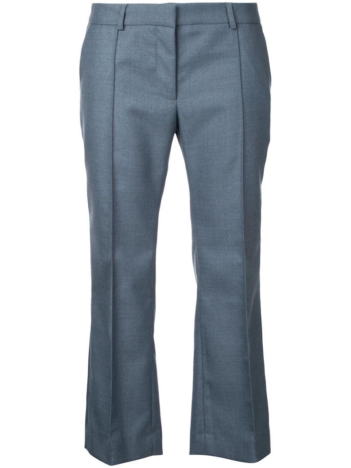 Rokh - Cropped Flared Trousers - Women - Wool - 34, Grey, Wool