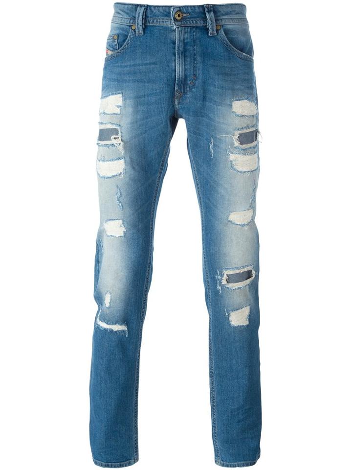 Diesel 'thavar' Jeans, Men's, Size: 33/32, Blue, Cotton/spandex/elastane