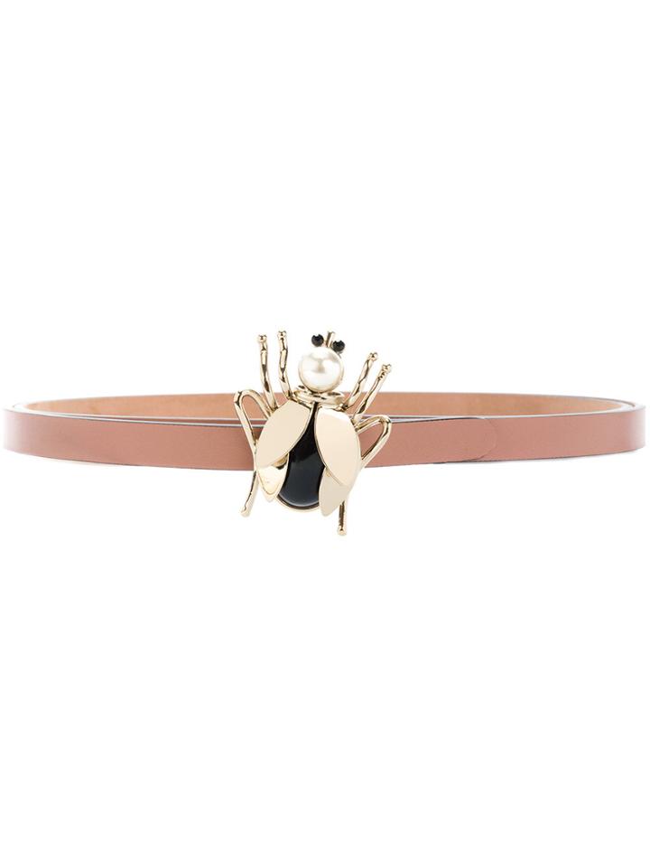 Red Valentino Bug Buckle Belt - Nude & Neutrals