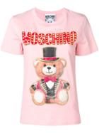 Moschino Bear Print Logo T-shirt - Pink