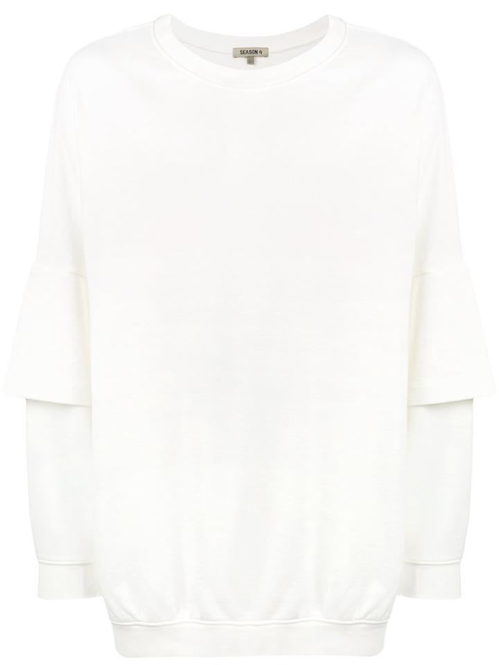 Yeezy - Double Layer Sweatshirt - Men - Cotton - S, Nude/neutrals, Cotton