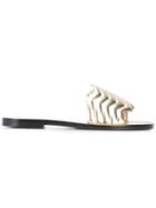 Nicholas Kirkwood Zigzag Slides - Gold