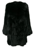 Givenchy Pleated-hem Fur Coat - Black