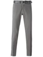 Pt01 Belted Chino Trousers, Men's, Size: 56, Grey, Cotton/spandex/elastane