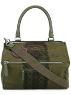 Givenchy Large Pandora Shoulder Bag, Women's, Green, Cotton/leather