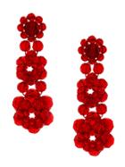 Simone Rocha Crystal Beaded Earrings - Red