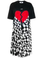 Msgm Broken Heart Foulard T-shirt Dress - Black