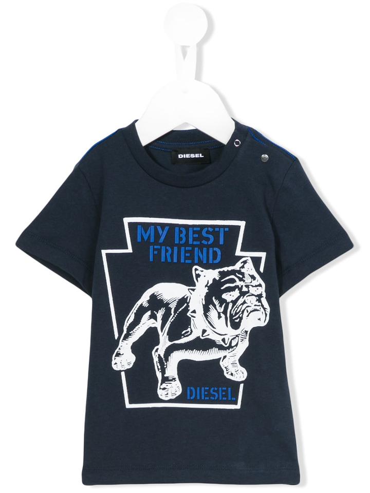 Diesel Kids - Tripib T-shirt - Kids - Cotton - 24 Mth, Toddler Boy's, Blue