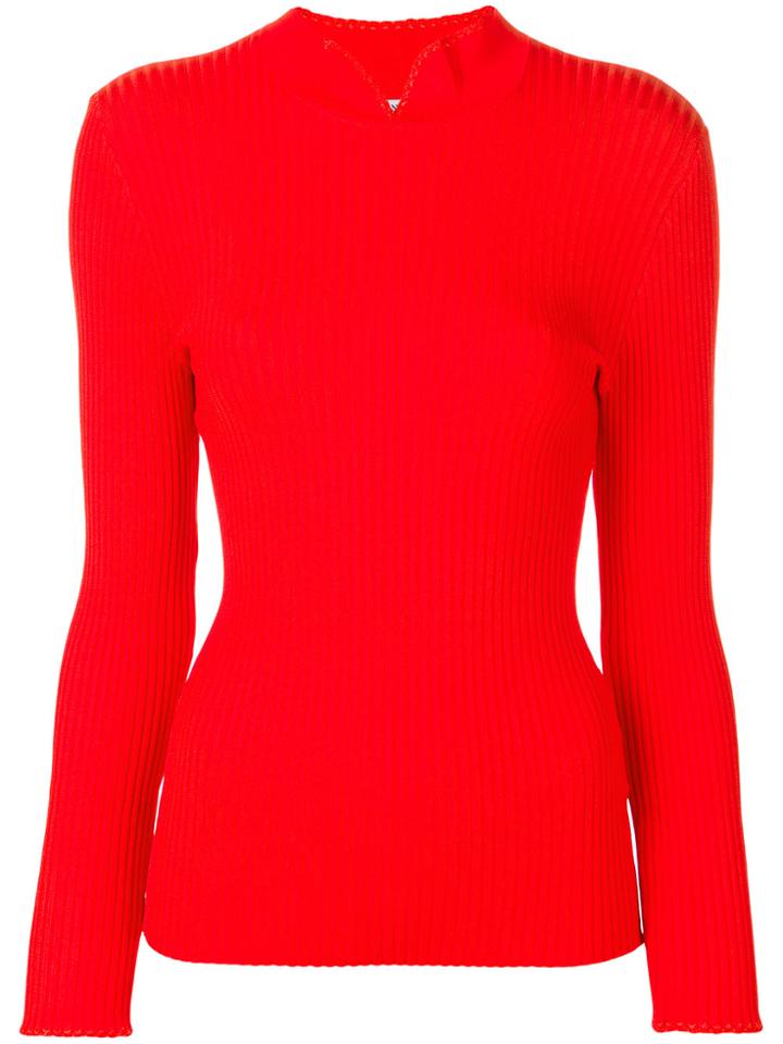 Ganni Romilly Roll Neck Top - Yellow & Orange