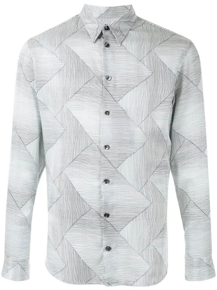 Giorgio Armani Graphic Print Shirt - Blue