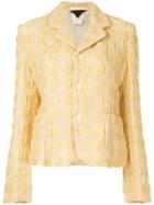 Comme Des Garçons Vintage Textured Buttoned Jacket - Yellow