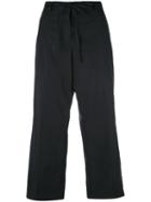 Aspesi - Flared Cropped Trousers - Women - Cotton - 40, Black, Cotton