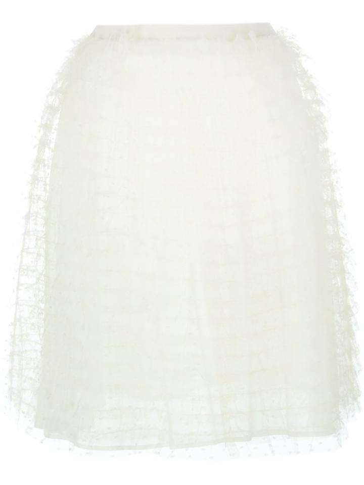 Red Valentino Tiered Skirt - White
