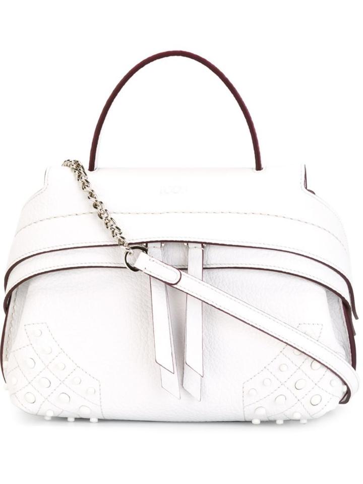 Tod S Micro Wave Crossbody Bag, Women's, White, Leather