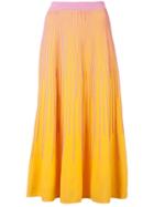 Derek Lam 10 Crosby Striped Knit Skirt - Yellow