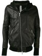Giorgio Brato Hooded Leather Jacket - Black