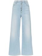 Eve Denim Charlotte Button Down Flared Leg Jeans - Blue