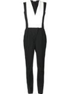 Vionnet Overall Style Jumpsuit, Women's, Size: 40, Black, Silk/spandex/elastane/virgin Wool