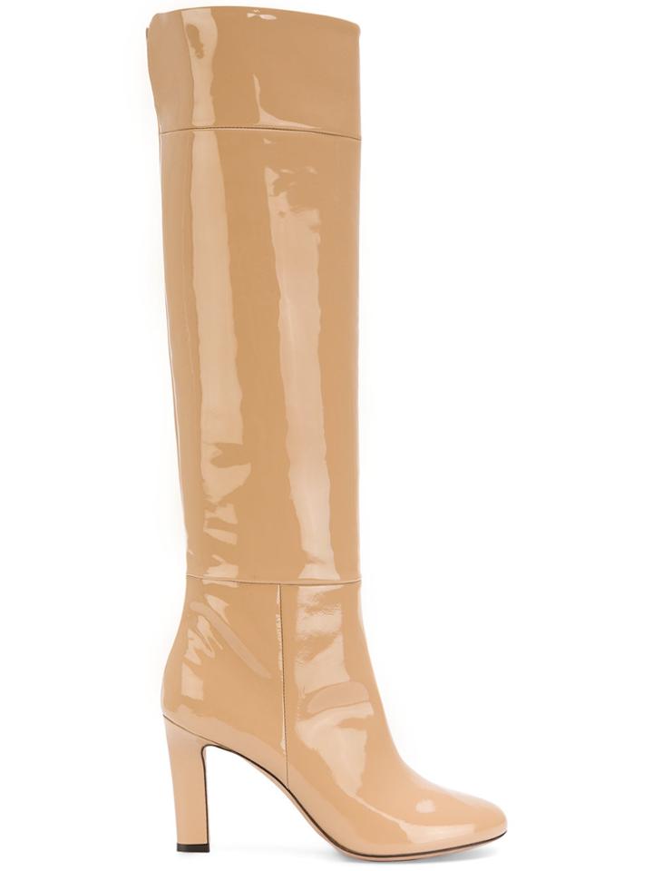 Agnona Patent Boots - Nude & Neutrals