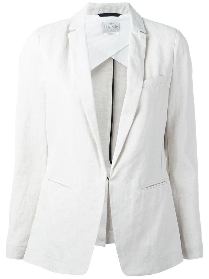Forte Forte Blazer Jacket, Women's, Size: 2, Nude/neutrals, Cotton/linen/flax