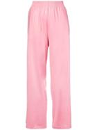 Mm6 Maison Margiela Elasticated Wide Leg Trousers - Pink & Purple