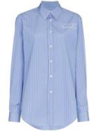 Martine Rose Stripe Fitted Shirt - Blue